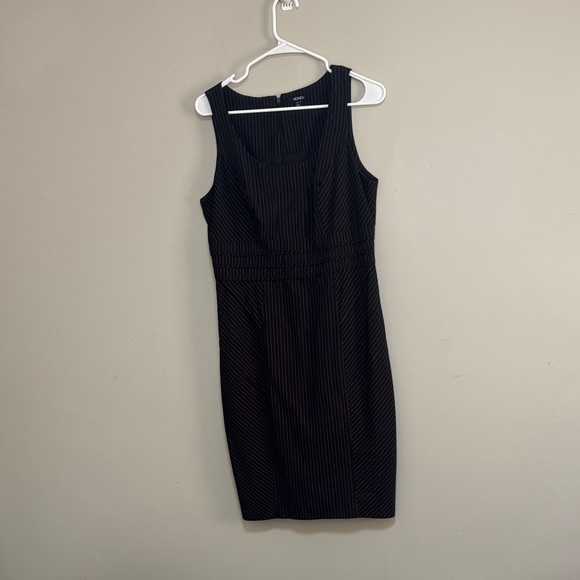 XOXO Black Pinstripe Mini Dress - Picture 2 of 9